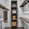 Walk-in closet with built in shelving