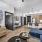 Two bedroom apartment with a home office between the kitchen and entryway 