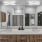 Primary bathroom with double vanity sink