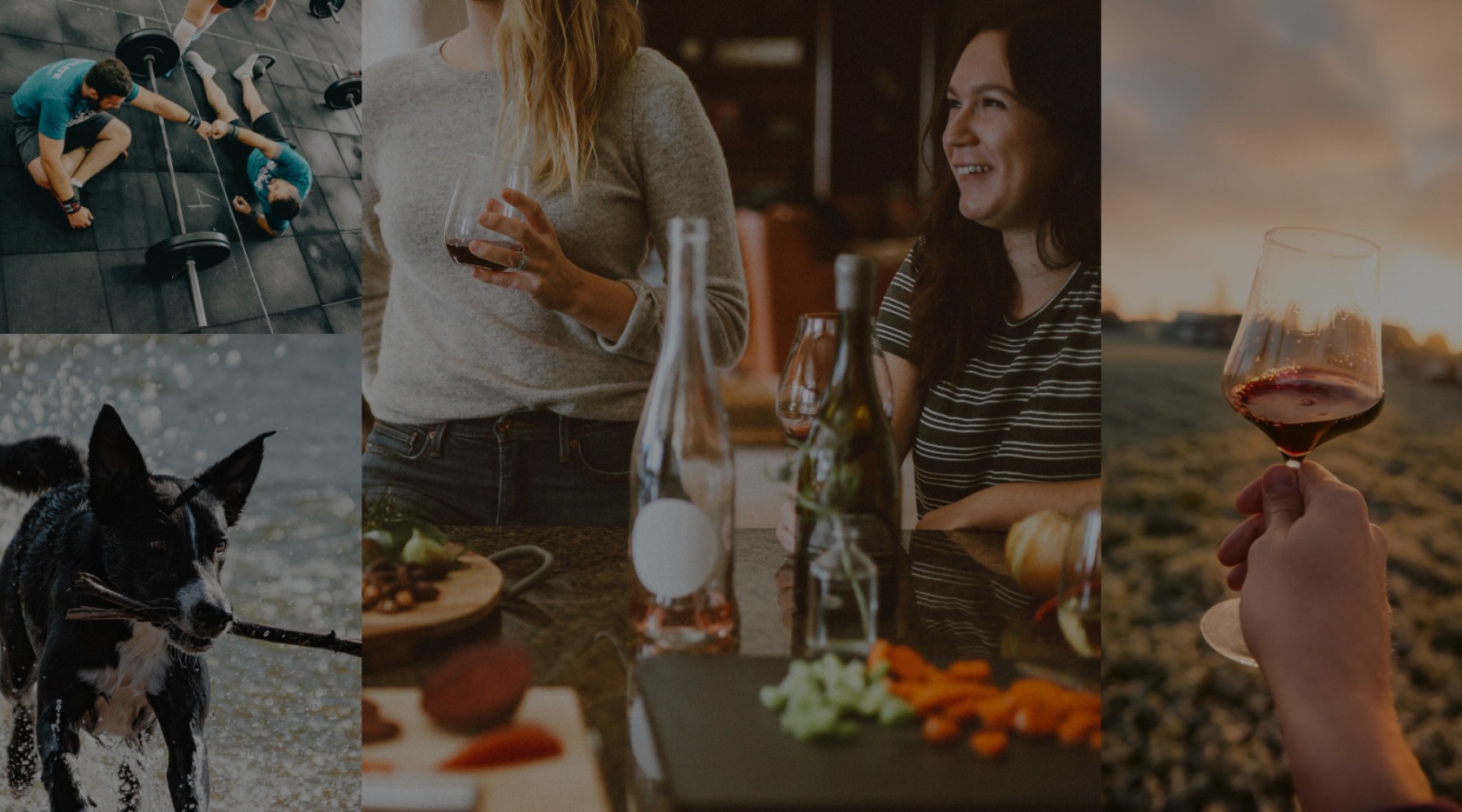 collage of social interactions and moments in the community