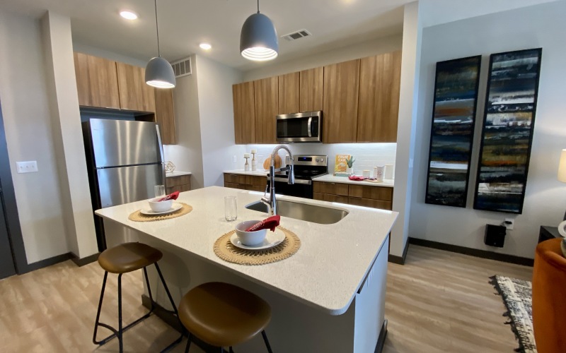 Kitchen with island seating